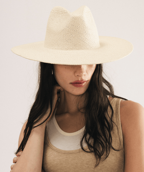 Faye Wide Fedora Straw Hat