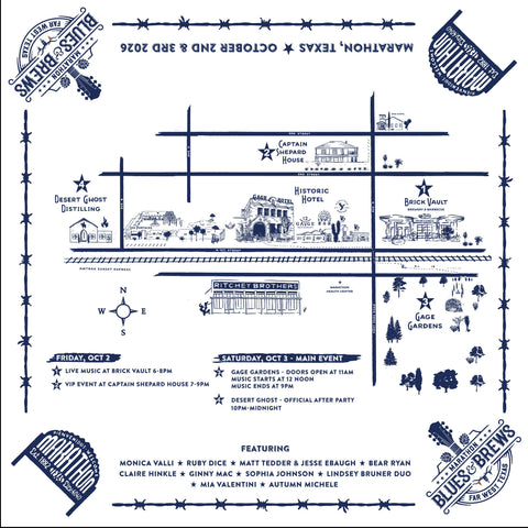 Marathon Blues and Brews - White Bandana - General Admission -Will Call