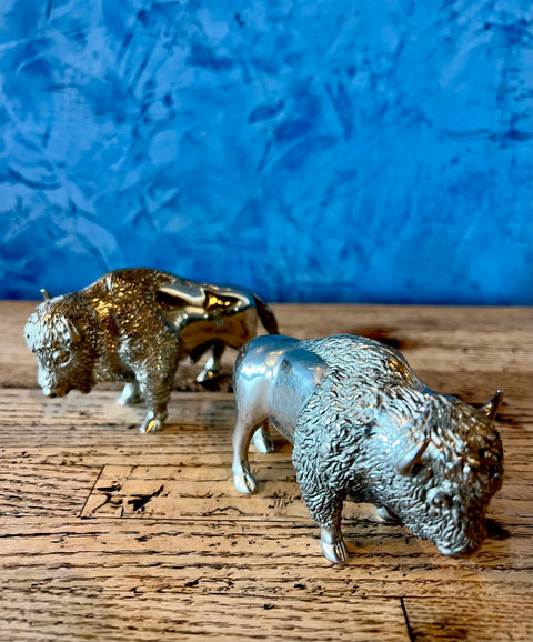 Pewter Bison Salt & Pepper Set