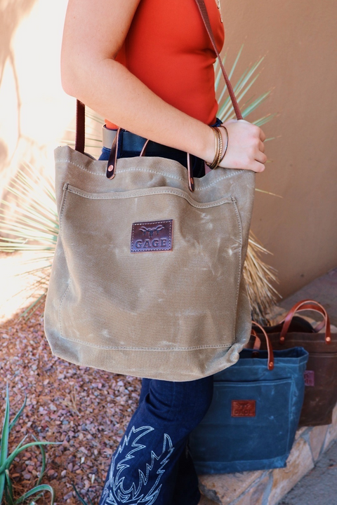 Gage Waxed Canvas Tote