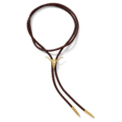 Texas Longhorn Bolo Tie – 14k Gold Plated