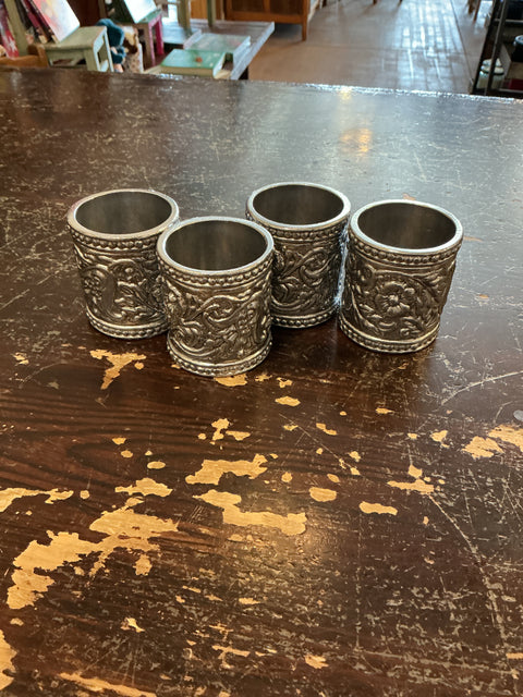 Concho Pattern Napkin Rings Set