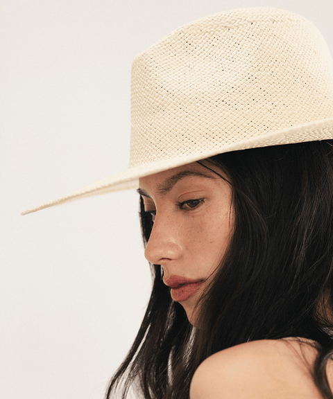 Faye Wide Fedora Straw Hat