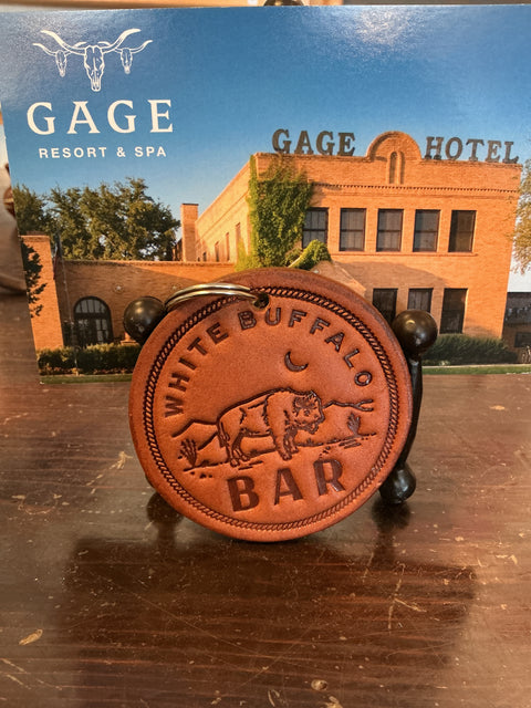 White buffalo key chain
