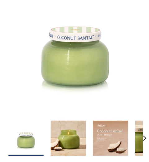 Coconut Santal Artisan Caffe Capri Candle