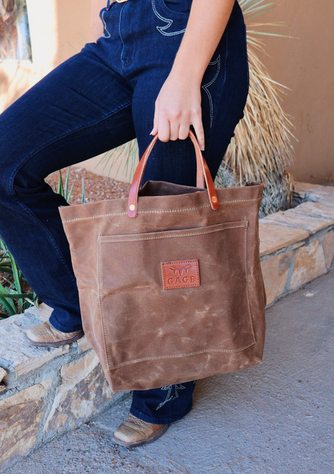 Gage Waxed Canvas Tote