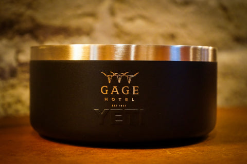 Gage Hotel Logo Dog Bowl