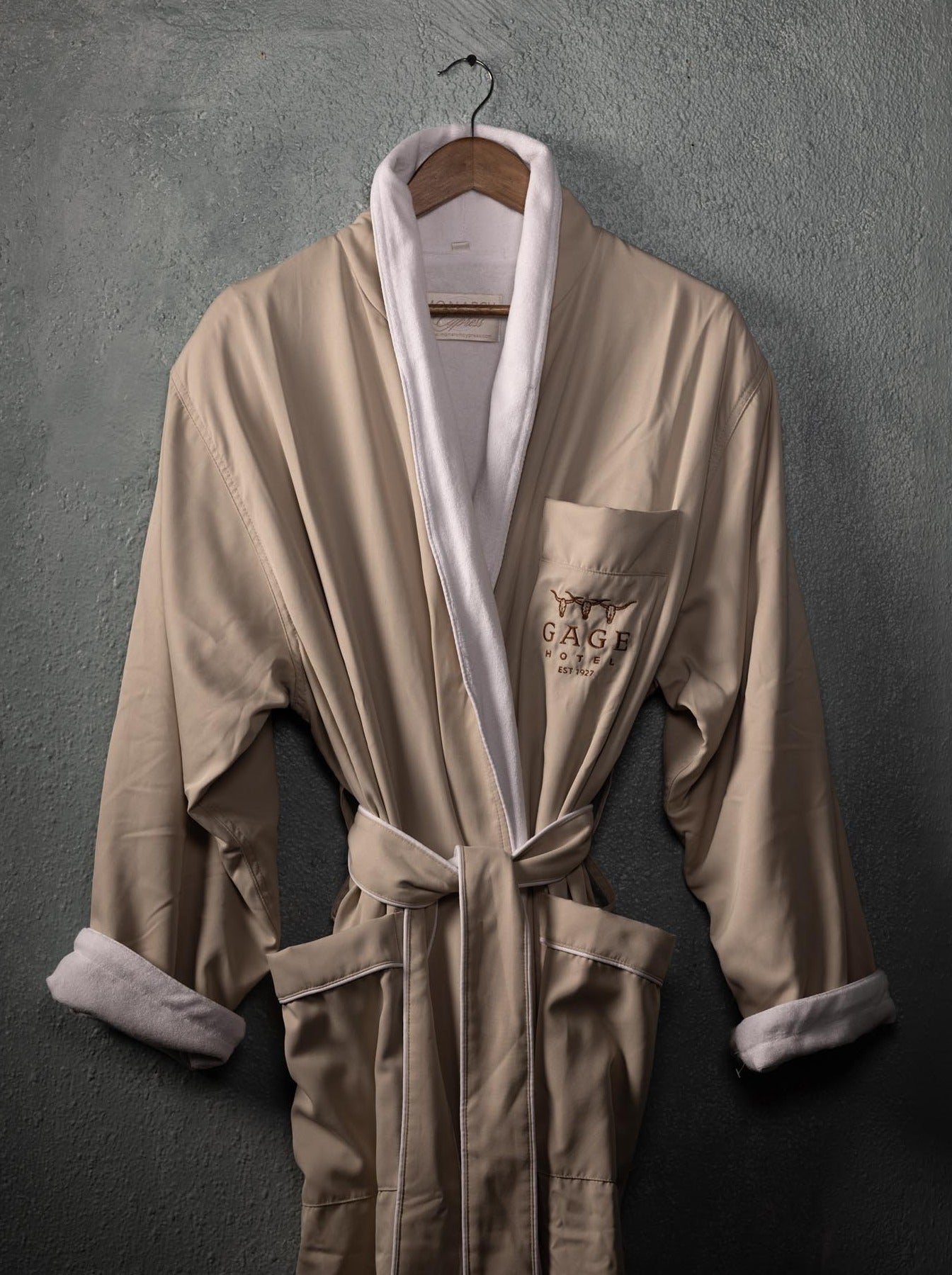 Bathrobe - Gage Hotel Logo Tan